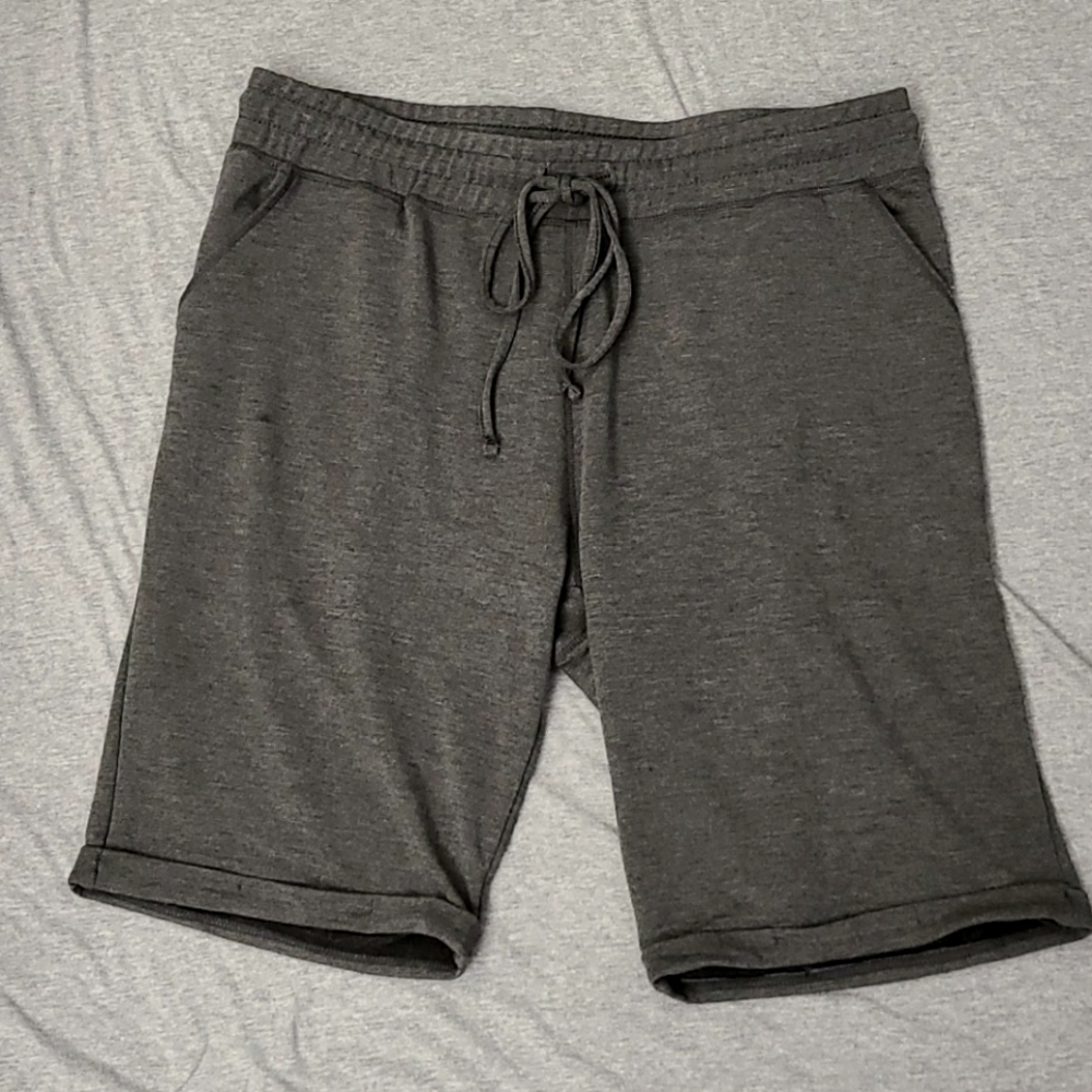 Dark Gray Drawstring Shorts